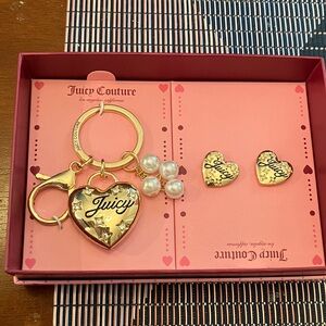 Juicy couture bag charm earring set NWOT